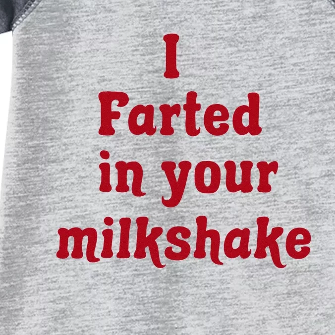 I Farted In Your Milkshake Funny Saying Quote Infant Baby Jersey Bodysuit