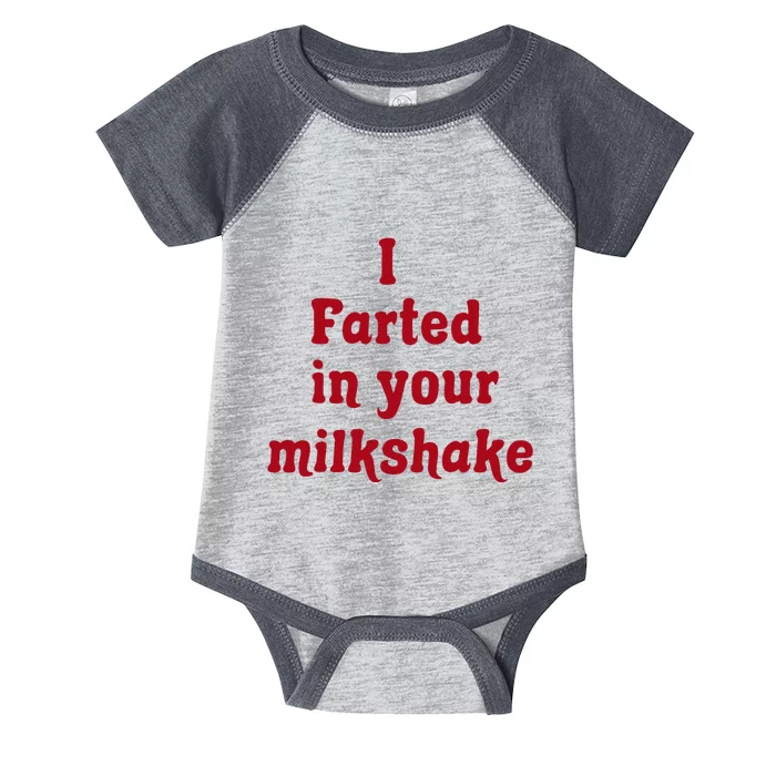 I Farted In Your Milkshake Funny Saying Quote Infant Baby Jersey Bodysuit