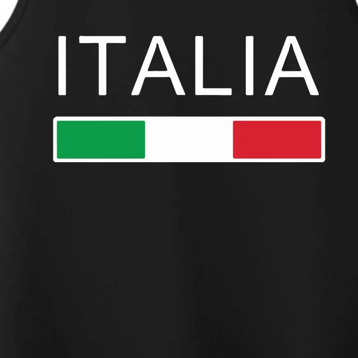 Italia Flag Italian Italy Italiano Family Heritage Performance Tank