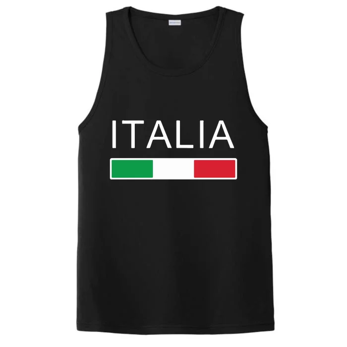 Italia Flag Italian Italy Italiano Family Heritage Performance Tank