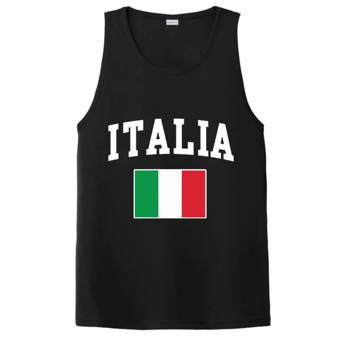 Italia Flag Italy Italian Italiano Family Men Women Kids Performance Tank