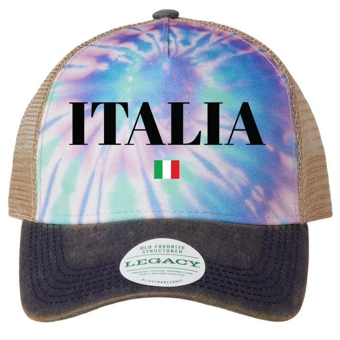 ITALIA Flag ITALY Men Woman Kids White ITALIAN Legacy Tie Dye Trucker Hat