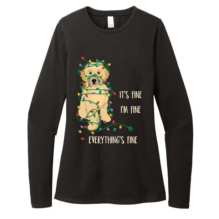 Its Fine Im Fine Everything Is Fine Christmas Lights Gift Womens CVC Long Sleeve Shirt