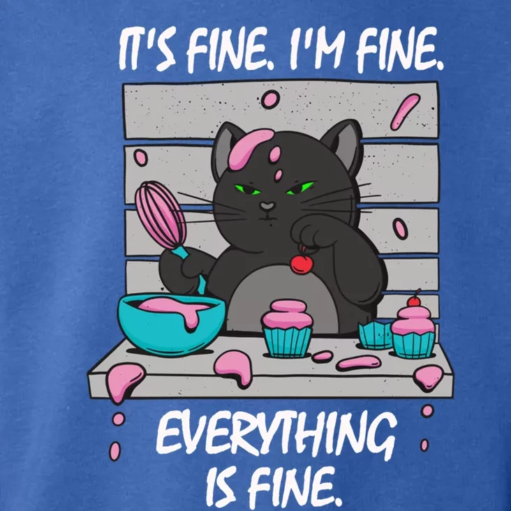 It's Fine I'm Fine Everything Is Fine Bakery Cat Lover Cool Gift Toddler Hoodie