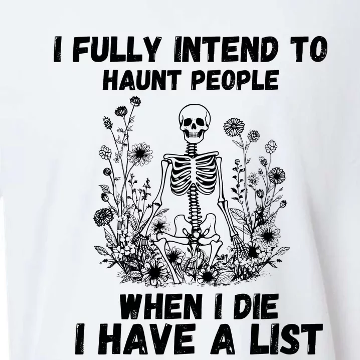 I Fully Intend To Haunt People When I Die I Have A List Sueded Cloud Jersey T-Shirt