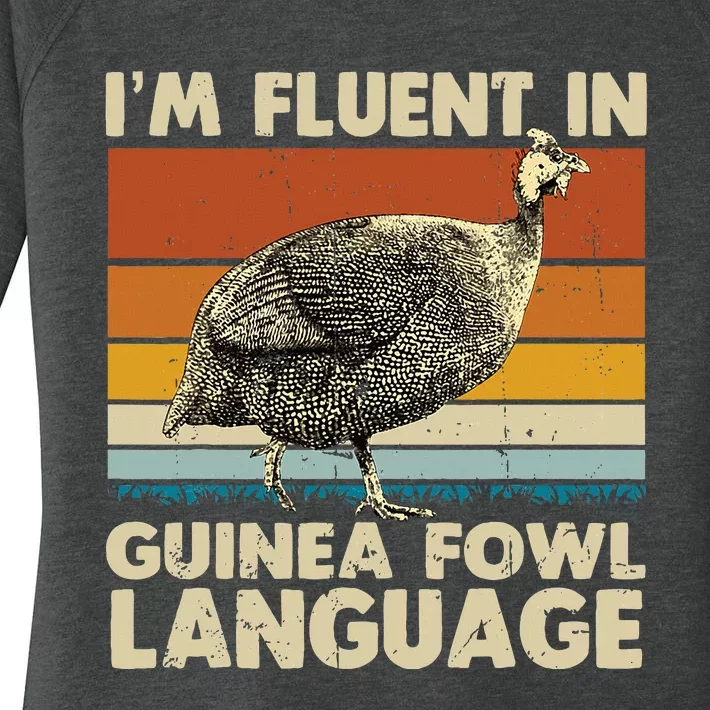 Im Fluent In Guinea Fowl Language Women's Perfect Tri Tunic Long Sleeve Shirt