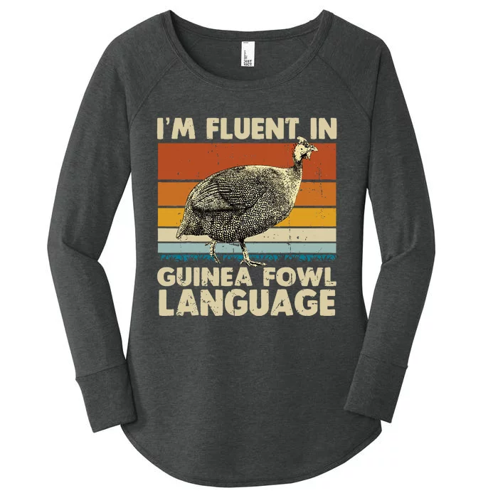 Im Fluent In Guinea Fowl Language Women's Perfect Tri Tunic Long Sleeve Shirt