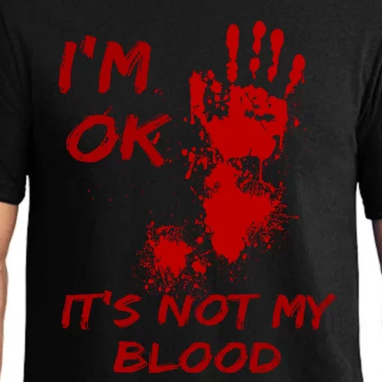 Im Fine Its Not My Blood Sarcastic Halloween Humor Pajama Set