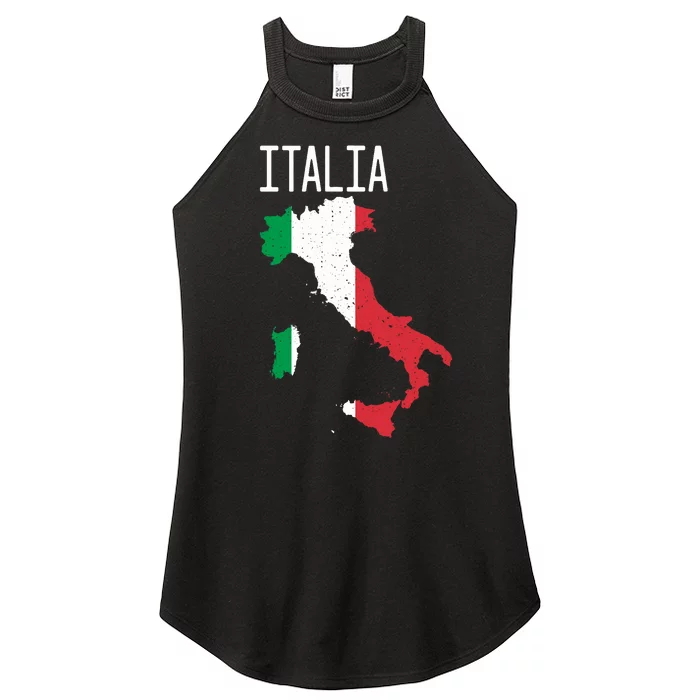 Italia Flag Italian Map Souvenir Italiano Family Women’s Perfect Tri Rocker Tank