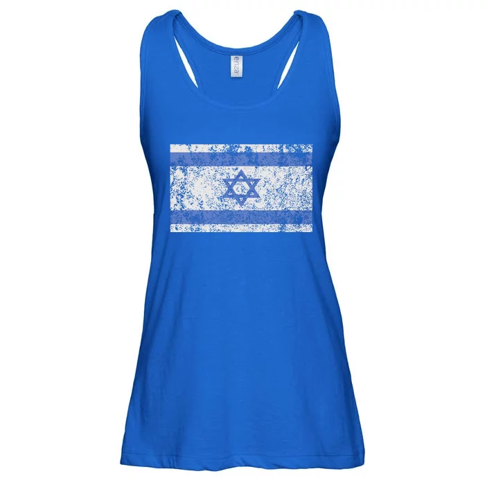 Israeli Flag Israel Jewish Star of David Jerusalem Ladies Essential Flowy Tank