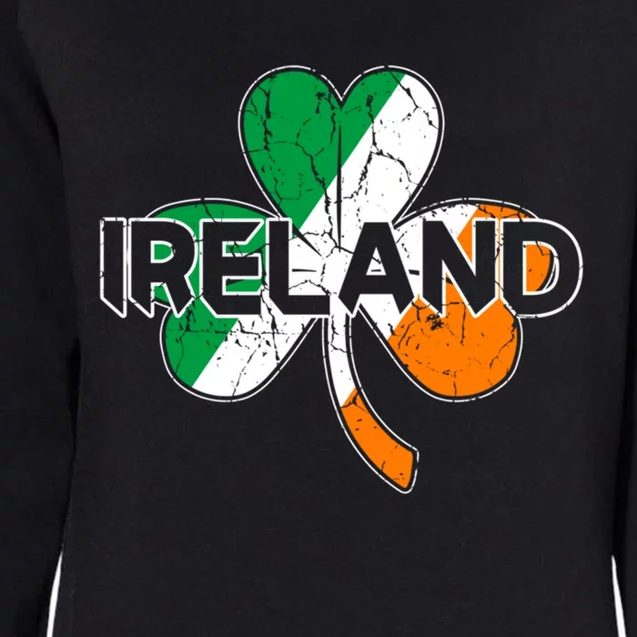 Ireland Flag Irish Lucky Shamrock Retro St Patrick's Day Meaningful Gift Womens California Wash Sweatshirt