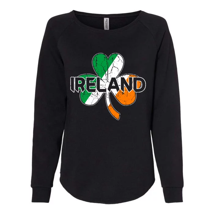 Ireland Flag Irish Lucky Shamrock Retro St Patrick's Day Meaningful Gift Womens California Wash Sweatshirt