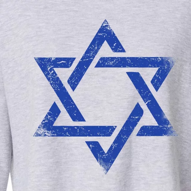 Israeli Flag Israel Jewish Symbol Star of David Pride Israel Cropped Pullover Crew