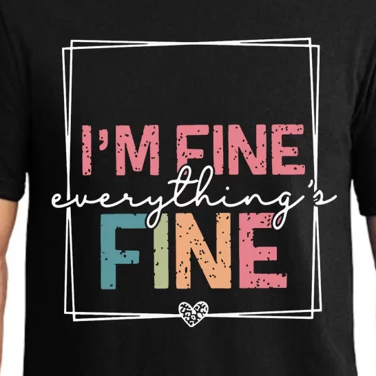 ItS Fine IM Fine Everything Is Fine Introvert Pajama Set