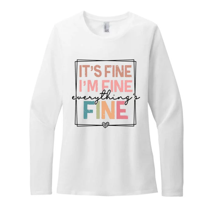 ItS Fine IM Fine Everything Is Fine Introvert Womens CVC Long Sleeve Shirt