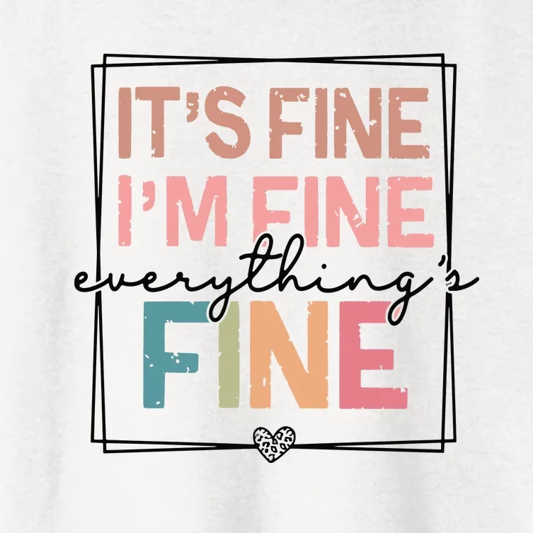 ItS Fine IM Fine Everything Is Fine Introvert Women's Crop Top Tee