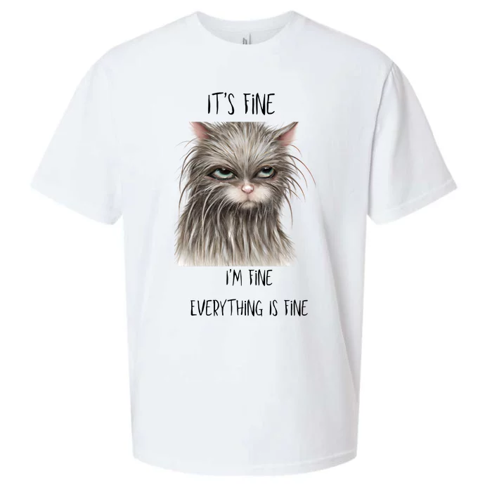 Its Fine Im Fine Everything Is Fine Sueded Cloud Jersey T-Shirt