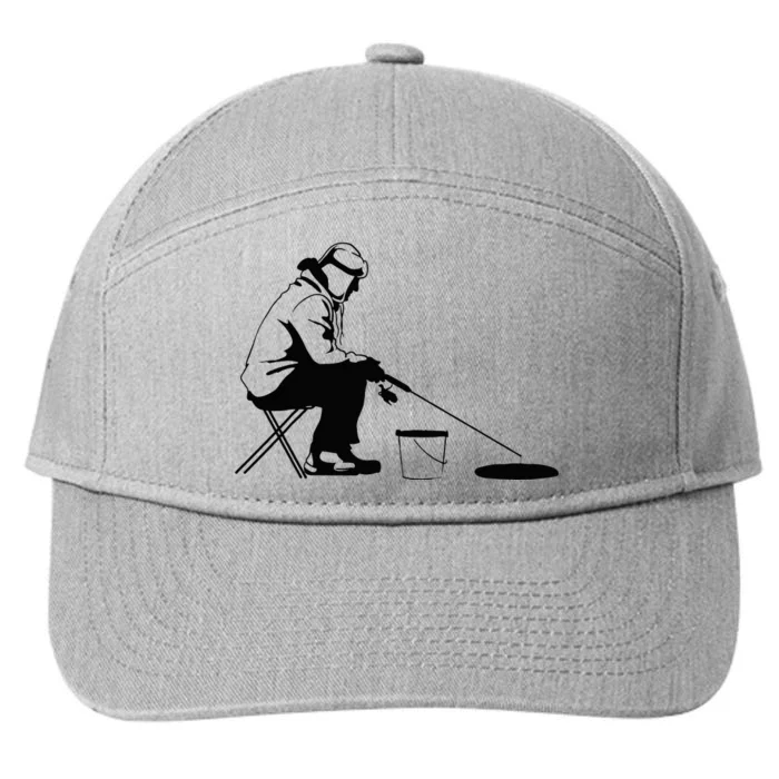 Ice Fishing Ice Fisher 7-Panel Snapback Hat