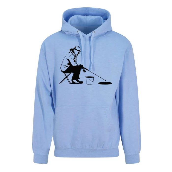 Ice Fishing Ice Fisher Unisex Surf Hoodie