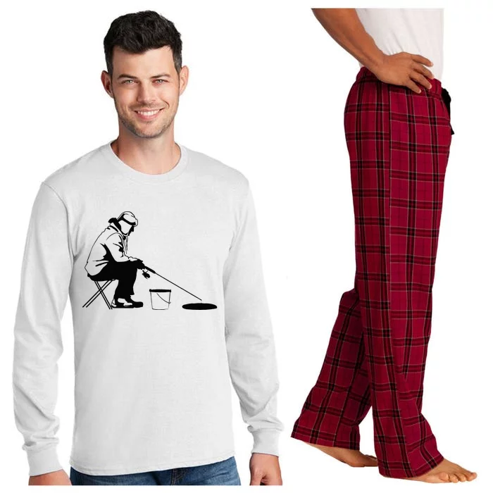 Ice Fishing Ice Fisher Long Sleeve Pajama Set