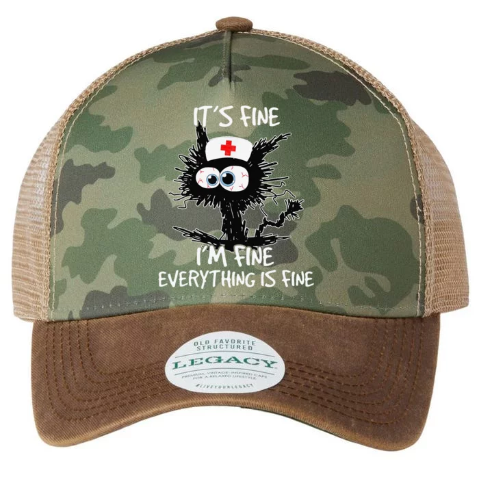 It's Fine I'm Fine NURSE'S DAY NURSE WEEK Nurse Life Mother Legacy Tie Dye Trucker Hat