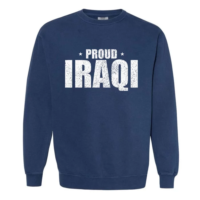 Iraqi Funny Iraq Flag Retro Country Garment-Dyed Sweatshirt