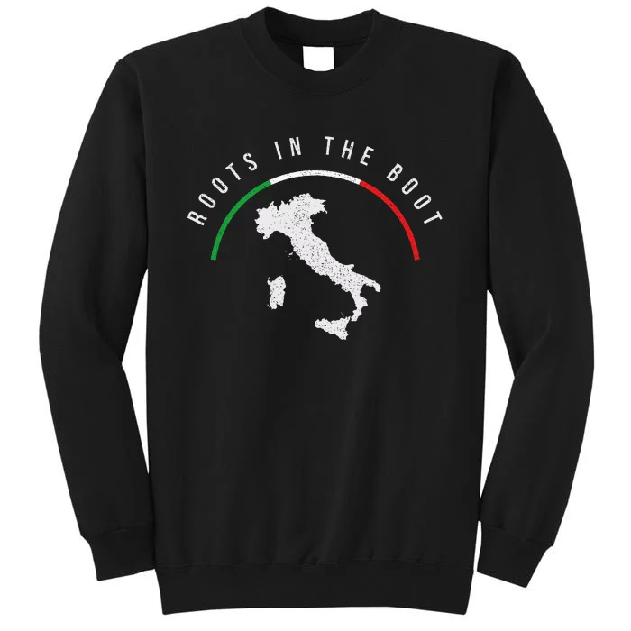 Italy Flag & Italian Map Funny Pun Italia Men Women Tall Sweatshirt