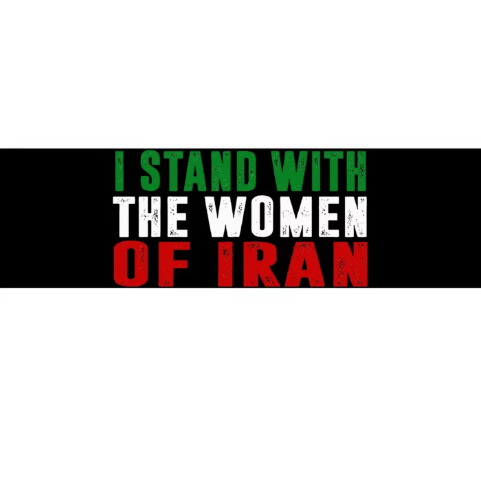 Iranian Flag  I stand with the Wo of Iran Bumper Sticker