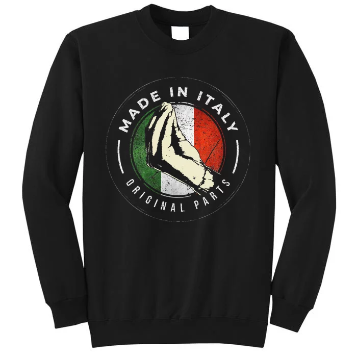 Italian Food Ingredients Italy Flag Italia Fun Pun Men Women Tall Sweatshirt