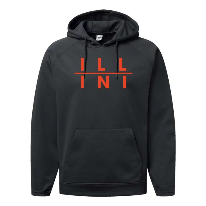 Illinois Fans Performance Fleece Hoodie