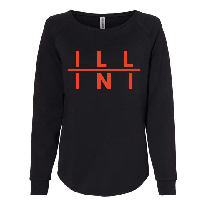 Illinois Fans Womens California Wash Sweatshirt