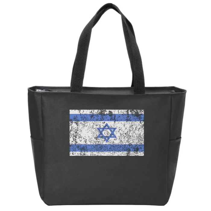 Israeli Flag Israel Jewish Star Of David Jerusalem Zip Tote Bag