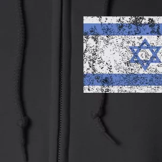 Israeli Flag Israel Jewish Star Of David Jerusalem Full Zip Hoodie