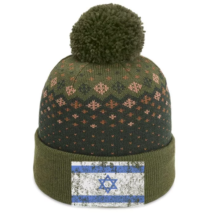 Israeli Flag Israel Jewish Star Of David Jerusalem The Baniff Cuffed Pom Beanie