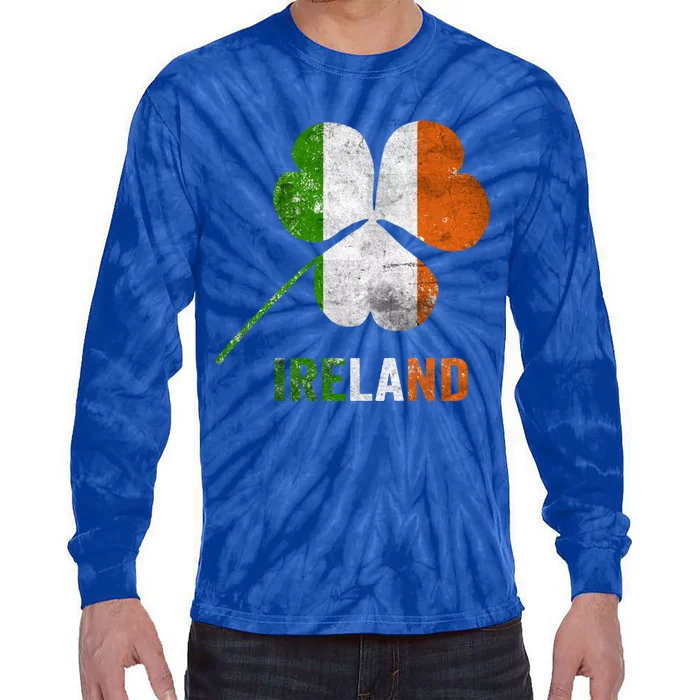 Irish Flag I Love Ireland Tees St Patrick's Funny Gift Tie-Dye Long Sleeve Shirt