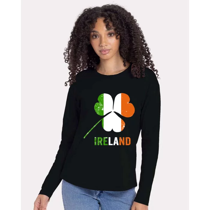 Irish Flag I Love Ireland Tees St Patrick's Great Gift Womens Cotton Relaxed Long Sleeve T-Shirt