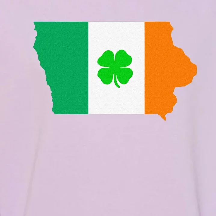 Irish Flag Iowa State Map St Patrick's Day Garment-Dyed Sweatshirt