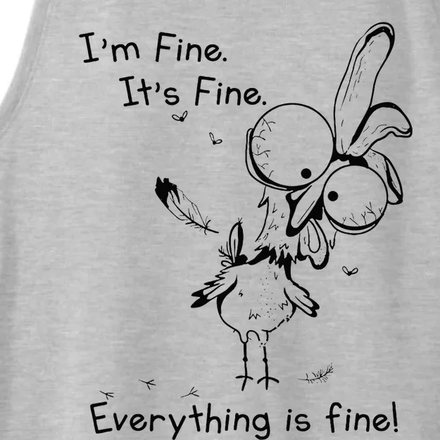 Its Fine Im Fine Everything Is Fine Funny Chicken Ladies Tri-Blend Wicking Tank