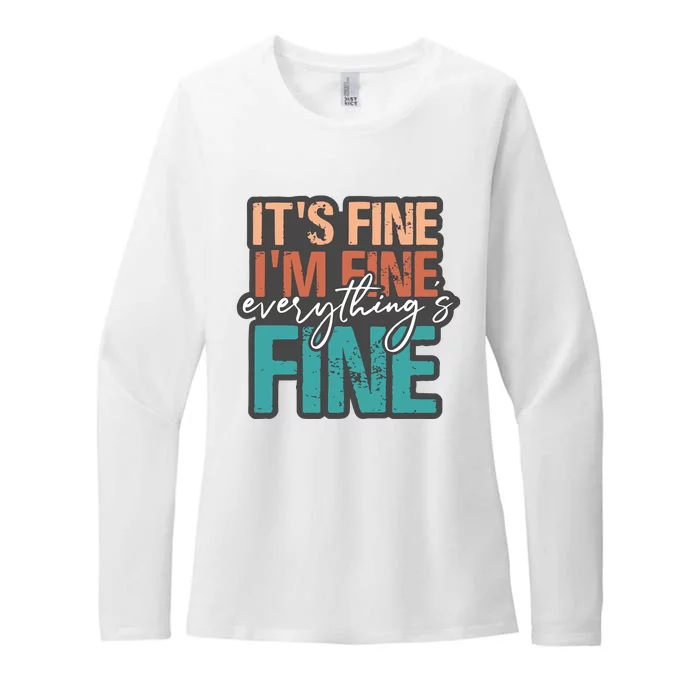 Its Fine Introvert Sarcastic Good Vibes Womens CVC Long Sleeve Shirt