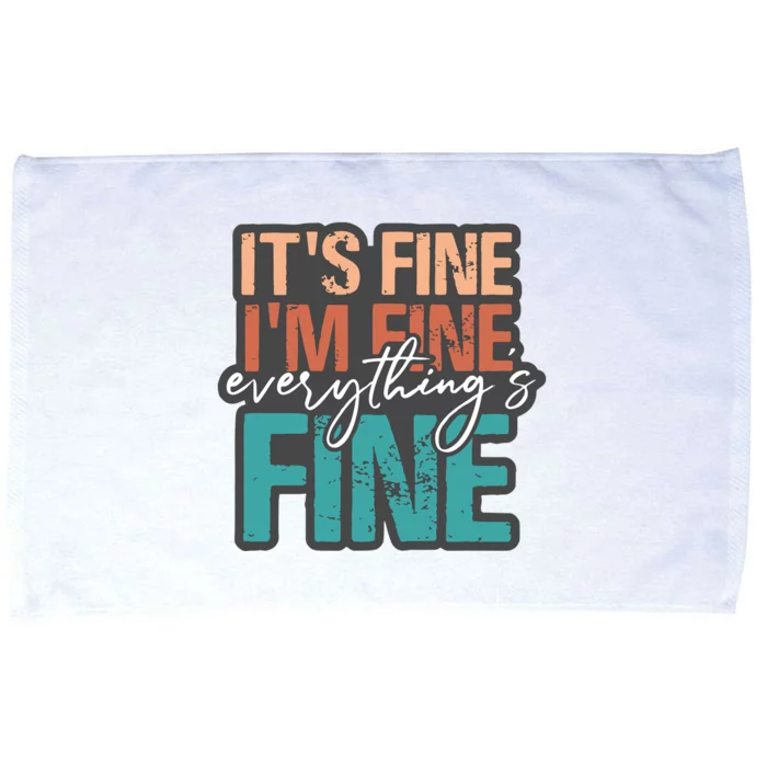 Its Fine Introvert Sarcastic Good Vibes Microfiber Hand Towel