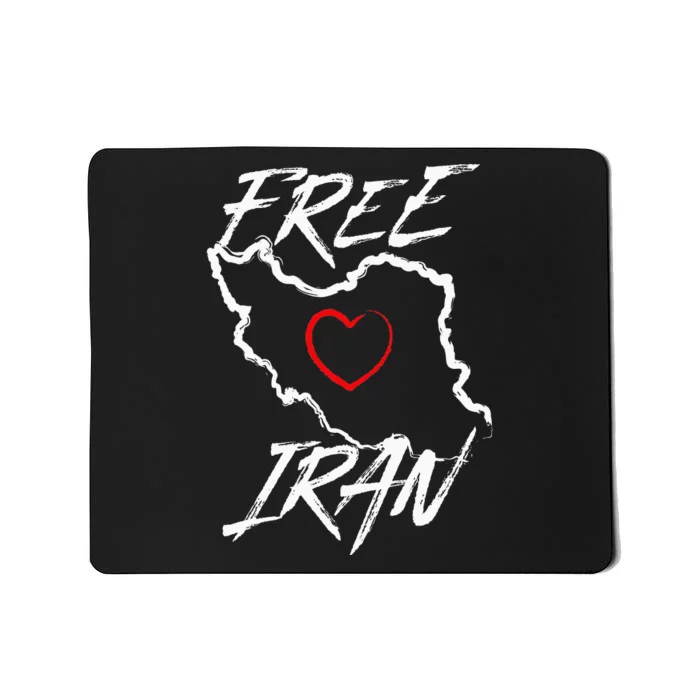 Iran Free Iran Symbol Heart Map Freedom Heart Love Gift Mousepad