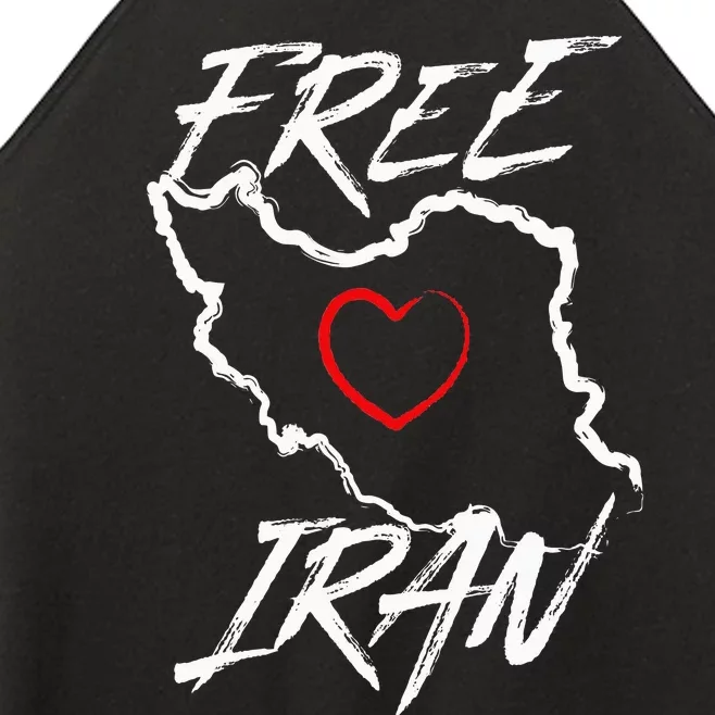 Iran Free Iran Symbol Heart Map Freedom Heart Love Gift Women’s Perfect Tri Rocker Tank