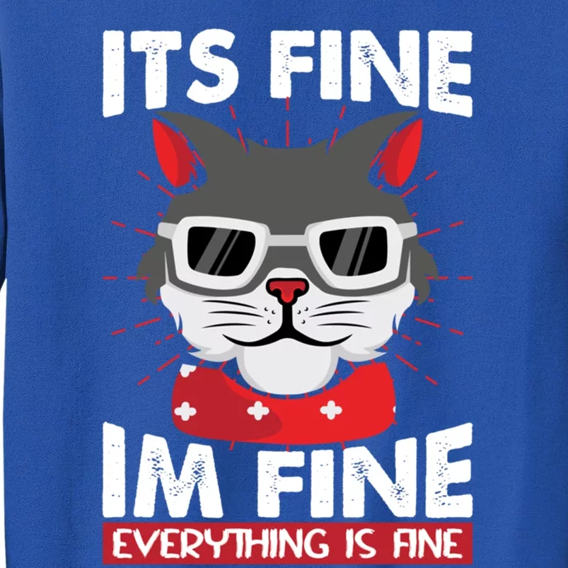 ItS Fine I Am Fine Everything Is Fine Funny Humorous Gift Tall Sweatshirt