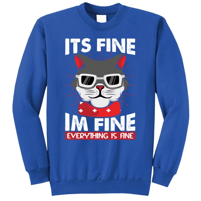 ItS Fine I Am Fine Everything Is Fine Funny Humorous Gift Tall Sweatshirt