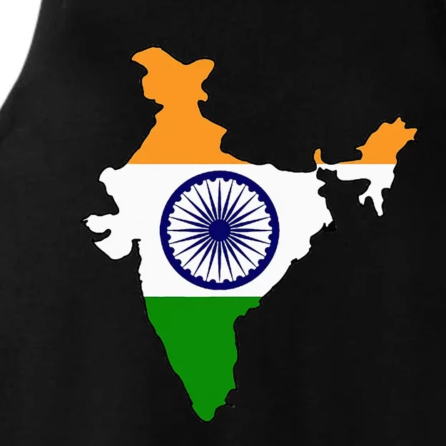 India Flag Ladies Tri-Blend Wicking Tank