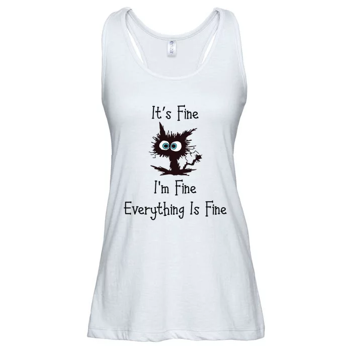 It's Fine I'm Fine Everything Is Fine Ladies Essential Flowy Tank