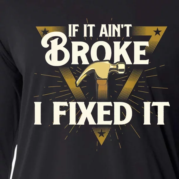 I Fixed It - Handyman Repairman Repair Work Laborer Cooling Performance Long Sleeve Crew