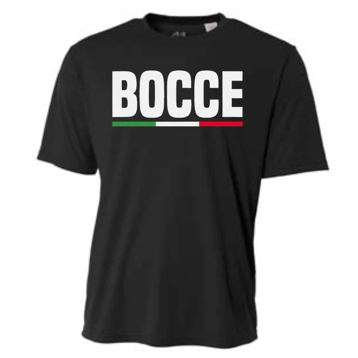 Italy Flag Italian Bocce Ball Player Cooling Performance Crew T-Shirt