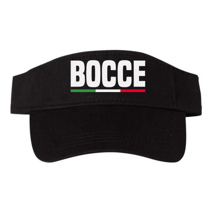 Italy Flag Italian Bocce Ball Player Valucap Bio-Washed Visor