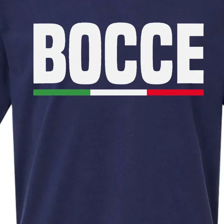 Italy Flag Italian Bocce Ball Player Sueded Cloud Jersey T-Shirt